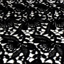 Guipure-Allover aus Bio-Baumwolle Design 68144 - schwarz <120m Abnahme ORGANIC