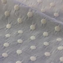 Voile aus Bio-Baumwolle mit Stickerei Design 69842 - roh <120m Abnahme ORGANIC