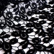 Guipure-Allover aus Bio-Baumwolle Design 69894 - schwarz <120m Abnahme ORGANIC