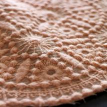 Bio-Kattun aus Baumwolle mit Stickerei - Design 69892 - melon <120m Abnahme ORGANIC