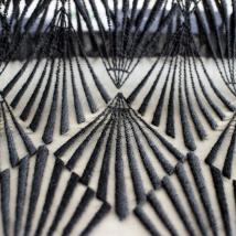 Peace Silk Organza mit Stickerei Design 69932 - schwarz - kbA auf kbT 