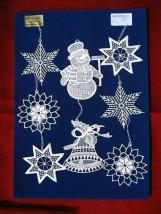 Weihnachtsset 8-teilig auf blauem Velours