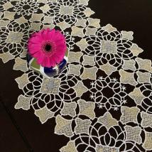 Design Salzburg - Tischläufer Guipure-Spitze - 33 x 68 cm 