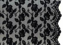 Tüll-Allover T01 in Schwarz, 125 cm breit - Muster Musterlasche