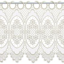 Scheibengardine Spitze No. 68109 - Farbe Champagner Höhe 30 cm