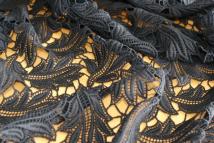 Spitzen-Allover A11 in Schwarz, 70 cm breit - Muster Musterlasche