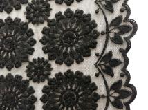 Tüll-Allover T05 in Schwarz, 120 cm breit 