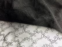 Tüll-Allover T06 in Schwarz, 120 cm breit - Muster 