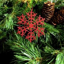 Schneekristall A - weinrot 