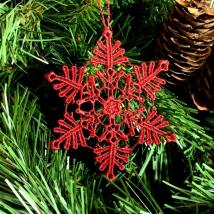 Schneekristall C - weinrot 