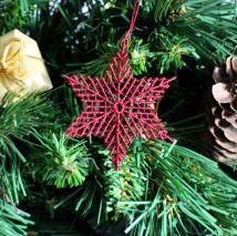 Stern klein A - weinrot 