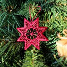 Stern klein B - weinrot 