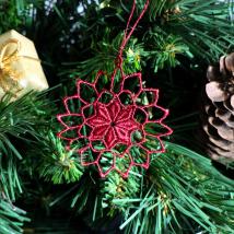 Stern klein C - weinrot 