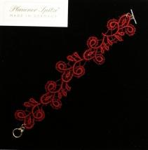 Schmales Armband Viviana - Weinrot 