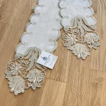 Tischband Tulpe - Beige | Breite 11,5 cm | versch. Längen 100 cm