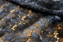 Spitzen-Allover A02 in Schwarz, 65 cm breit - Muster Handmuster