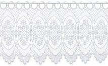 Scheibengardine Spitze No. 68109 - Farbe Weiss Höhe 30 cm
