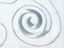 Design Brise - 50 x 150 cm eckig Hellblau & Dunkelblau