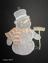 Fensterbild Schneemann - dreifarbig 