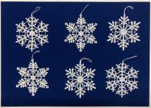 Schneekristall 6x - Set Weiß 