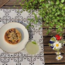 Tischdecke Pillnitz klein | 40 x 40 cm Creme