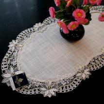 Design Paris - beige - 30 x 59 cm oval Acrylleinen AL