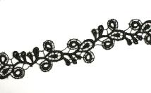 Spitzen-Borte B15 in Schwarz, 2,6 cm breit 