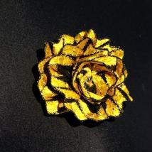 Brosche Adriana - Gelb & Schwarz 