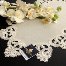 Design Genf - 35 x 70 cm oval Vogtlandleinen L