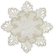 Design Nizza - 32 cm rund Vogtlandleinen L