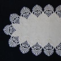 Design Würzburg - 28 x 50 cm oval Damast E