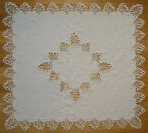 Design Nizza - 80 x 80 cm eckig mit Mitte - schmale Spitze 