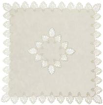 Design Nizza - 80 x 80 cm eckig mit Mitte - schmale Spitze Jacquard M 