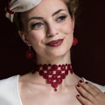 Collier Audrey - Weinrot 