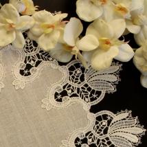 Design Bordeaux - 47 cm rund Vogtlandleinen L