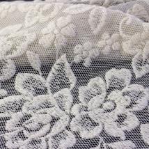 Bio-Tüll aus Baumwolle mit Stickerei - Design 69762 - roh <120m Abnahme ORGANIC