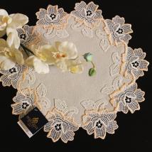 Design Heidelberg - 32 cm rund Champagner und Beige | Acrylleinen AL