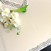 Design Luzern - 80 x 80 cm eckig mit Mitte Lachs | Satin S