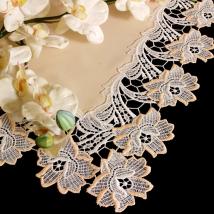 Design Heidelberg - 46 x 92 cm eckig Champagner und Lachs | Satin S