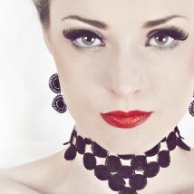 Ohrhänger Audrey - Schwarz, lang 