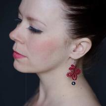 Ohrringe Viviana - Weinrot 