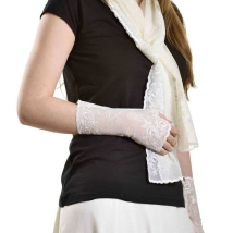 Stulpen Georgia - Creme M | mit Daumenloch