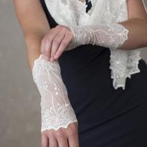 Stulpen Athene - Creme L | ohne Daumenloch