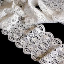 Spitzen-Borte B16 in Weiß, 13 cm breit 