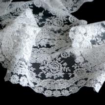 Tüll-Borte B19 in Weiß, 9,5 cm breit 