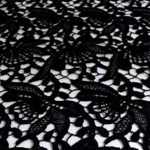 Spitzen-Allover A13 in Schwarz, 75 cm breit 