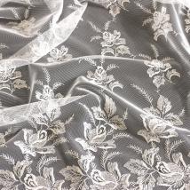 Tüll-Allover T03 in Creme, 125 cm breit 