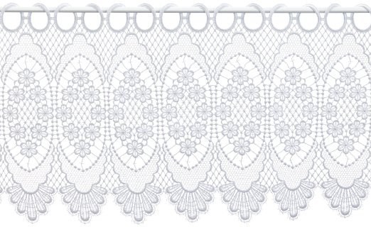 Scheibengardine Spitze Design 68109 30 cm | Weiß
