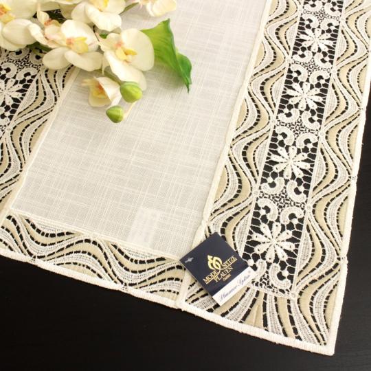 Design Luzern - Läufer 50 x 150 cm Beige | Leinen-Mischung AL