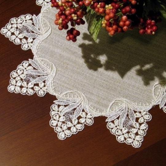 Design Colmar - 36 cm rund Vogtlandleinen L